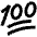 Reaction Emoji 100 Icon from Sharp Solid Set