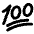 Reaction Emoji 100 Icon from Plump Solid Set
