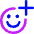 Smiley Add Reaction Icon from Core Neon Set