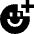 Smiley Add Reaction Icon from Sharp Solid Set