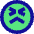 Smiley Emoji Terrified Icon from Sharp Pop Set