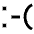 Smiley Emoticon Sad Icon from Sharp Line Set