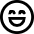 Smiley Excited Icon from Sharp Line Set