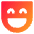 Smiley Face Laugh Icon from Core Gradient Set