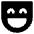 Smiley Face Laugh Icon from Core Solid Set