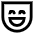 Smiley Face Laugh Icon from Sharp Line Set