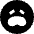 Smiley Frustrated Icon from Sharp Solid Set
