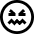 Smiley Stressed Icon from Sharp Line Set