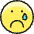 Smiley Sad Crying Icon from Ultimate Colors Set | Free Download as SVG Vector and Transparent PNG | Streamline icons