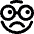 Smiley Sad Nerd Alternate Icon from Ultimate Bold Set | Free Download as SVG Vector and Transparent PNG | Streamline icons