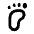Barefoot Icon from Rounded Line - Material Pro Set