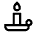 Candle Icon from Sharp Line - Material Symbols Set