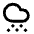 Cloudy Snowing Icon from Sharp Line - Material Pro Set