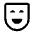 Comedy Mask Icon from Rounded Line - Material Symbols Set