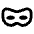 Domino Mask Icon from Rounded Line - Material Pro Set