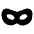 Domino Mask Fill Icon from Rounded Fill - Material Symbols Set