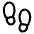 Footprint Icon from Rounded Line - Material Symbols Set