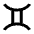Gemini Zodiac Icon from Sharp Line - Material Pro Set