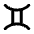 Gemini Zodiac Icon from Rounded Line - Material Pro Set