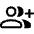 Group Add Icon from Rounded Line - Material Symbols Set
