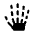 Hand Bones Fill Icon from Outlined Fill - Material Symbols Set