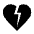 Heart Broken Fill Icon from Sharp Fill - Material Symbols Set