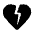 Heart Broken Fill Icon from Rounded Fill - Material Symbols Set