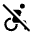 Not Accessible Forward Fill Icon from Rounded Fill - Material Symbols Set