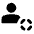 Person Away Fill Icon from Rounded Fill - Material Pro Set