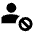 Person Block Fill Icon from Sharp Fill - Material Pro Set