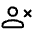 Person Cancel Icon from Rounded Line - Material Symbols Set