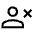 Person Cancel Icon from Sharp Line - Material Symbols Set