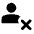 Person Cancel Fill Icon from Rounded Fill - Material Pro Set