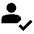 Person Check Fill Icon from Outlined Fill - Material Pro Set