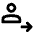 Person Following Icon from Rounded Line - Material Pro Set