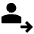 Person Following Fill Icon from Sharp Fill - Material Pro Set