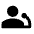 Person Speak Fill Icon from Rounded Fill - Material Pro Set