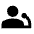 Person Speak Fill Icon from Outlined Fill - Material Pro Set