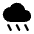 Rainy Fill Icon from Rounded Fill - Material Symbols Set