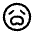 Sentiment Frustrated Icon from Rounded Line - Material Symbols Set