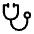 Stethoscope Icon from Rounded Line - Material Symbols Set