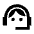 Support Agent Icon from Sharp Line - Material Pro Set
