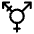 Transgender Fill Icon from Rounded Fill - Material Symbols Set