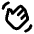 Waving Hand Icon from Rounded Line - Material Pro Set