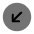 Round Arrow Left Down Icon from Solar Bold Duotone Set