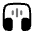 Headphones Square Sound Icon from Solar Bold Duotone Set