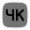 4K Icon from Solar Bold Duotone Set