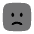 Sad Square Icon from Solar Bold Duotone Set