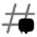 Hashtag Chat Icon from Solar Bold Duotone Set