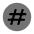 Hashtag Circle Icon from Solar Bold Duotone Set